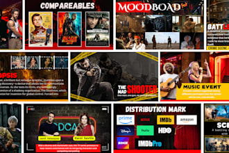 create a pitch deck presentation for your movie, TV show, and podcast