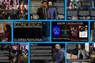 create a pitch deck presentation for your movie, TV show, and podcast