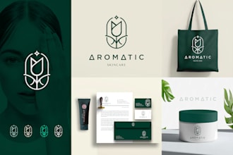 do extremely modern minimalist luxury business logo design and branding