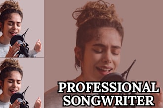 write, sing vocals, do female rap to your pop, rock, jazz or hip pop song