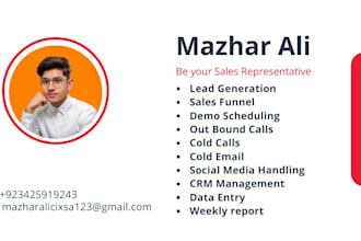 be your sales rep, sales agent, sales funnel, CRM management