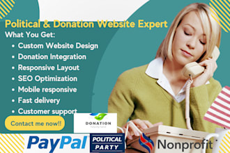 political website donation website political campaign website nonprofit donation