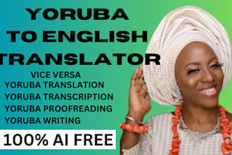 translate, teach and transcribe yoruba language