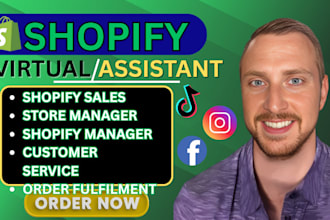 be your shopify virtual assistant and store manager to boost sales fast