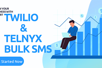 build twilio telnyx bulk SMS marketing system for scalable messaging automation