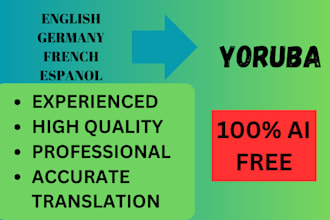 interpret, translate and teach yoruba language