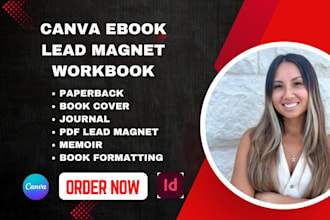 design canva ebook, PDF lead magnet, journal, ebook formatting, for amazon KDP