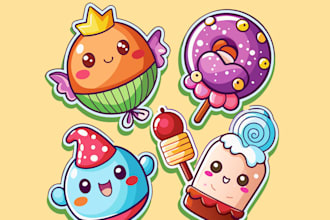design popular business brand candy mascot logo
