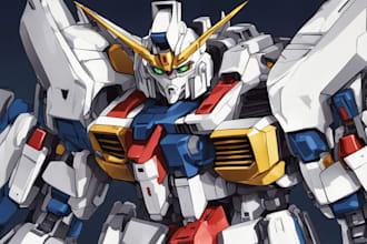 draw gundam, transformer, robot, armor, mecha