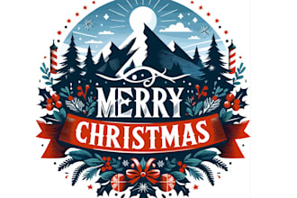 design superior unique christmas holiday logo