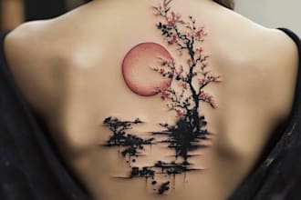desing a tattoo in japanese style