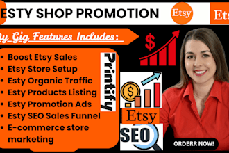 do etsy shop set up etsy SEO listing etsy shop promotion etsy design sales
