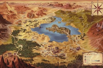 create a high quality fantasy map
