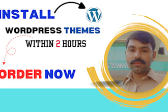 install wordpress, homepage design via elementor,  import demo