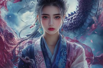 draw a amazing fantasy portrait from your imagination