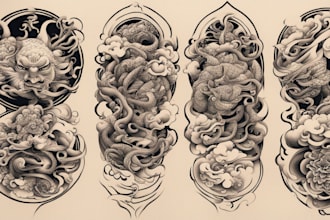 draw a japanese unique tattoo design