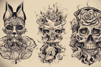 do traditional or old school style tattoo design