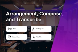 compose, arrange, transcribe strings solo, quartet, etc