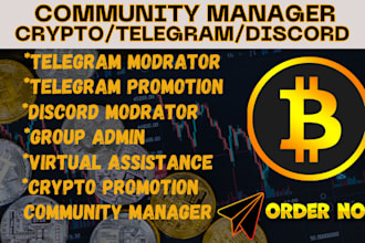 be your telegram group admin, discord community moderator, bots, crypto manager