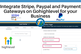 integrate stripe, paypal and payment gateways on gohighlevel for your business