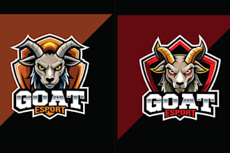 design unique esport mascot goat logo