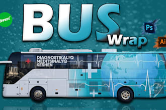 design creative and stunning bus wrap, vehicle wrap, van wrap, car wrap designs