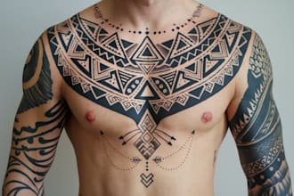 create a professional tribal tattoo design