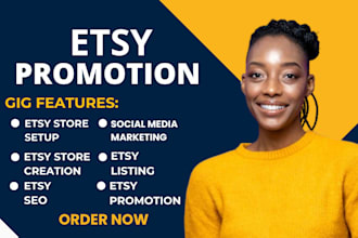 etsy promotion etsy store creation etsy seo etsy listing etsy sales