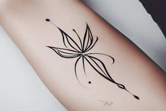 create a minimalist tattoo design