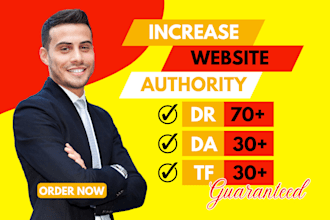 increase your website authority da DR and tf