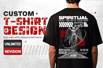 design edgy urban streetwear t shirt