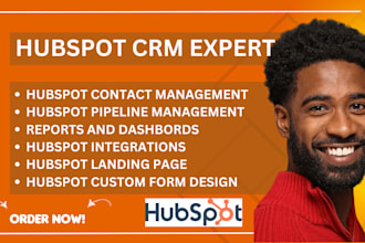 do contact, deal and pipeline management, landing page, form design on hubspot