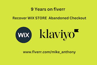 recover USA wix store abandoned cart with klaviyo