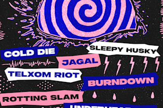 design poster or flyer for your band, gigs, show, and event