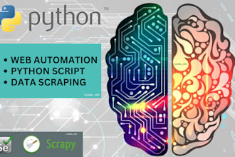 do python web scraping and python web automation using python bot and script