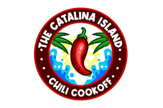 design catalina island chili cook off logo