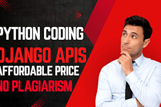 do python and django code for custom API and web solutions