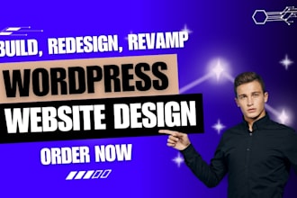 build, redesign, rebuild wordpress website design or wordpress elementor website