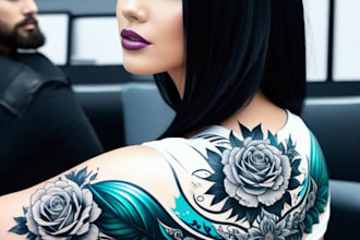 design a tattoo in black and white or in color