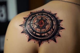 create any design in old school tattoo style