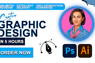 your graphic artist and designer in adobe illustrator, adobe photoshop work