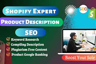 be your shopify expert and product description writer