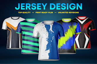 do esports jersey design or soccer jersey with printing file