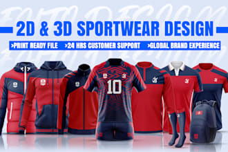 design custom sportwear jersey or teamwear sublimation