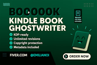 book writing and ghostwriting KDP ready with formatting