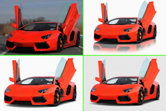 do car image editing, automotive car background replace  shadow with retouching