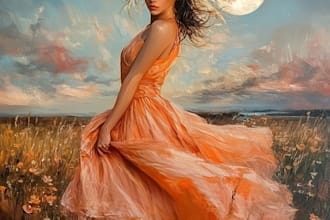 make a stunning digital oil painting portraits