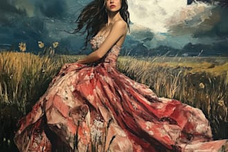 draw a digital oil painting portrait