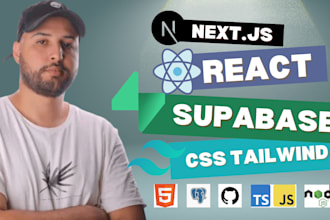 build your web app with react nextjs tailwind shadcn UI and supabase