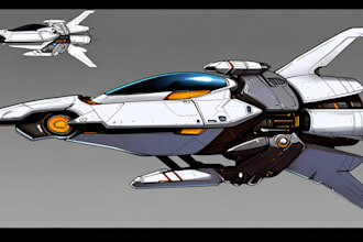 cerate concept art spaceship or vehicle design
